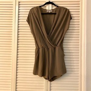 Naked zebra olive romper